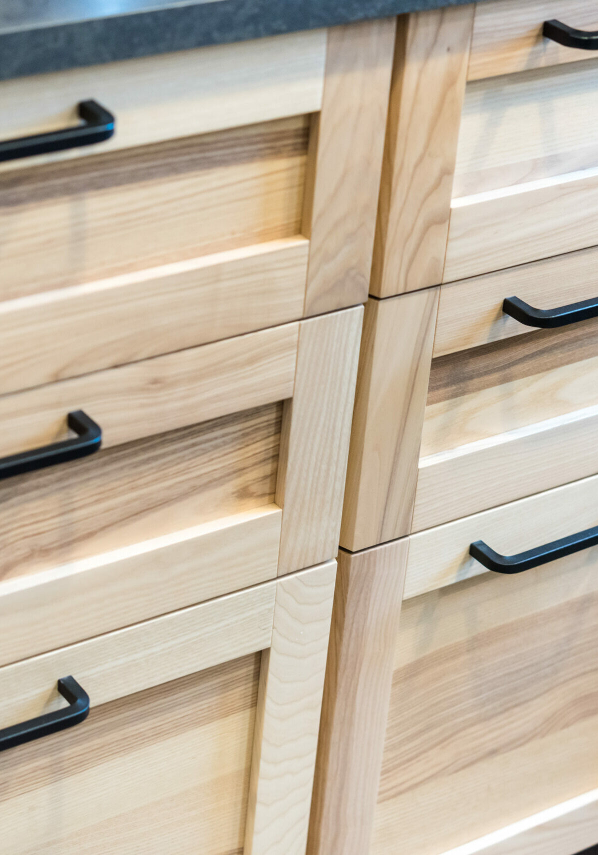 Drawer cabinet Black handle | Floor to Ceiling